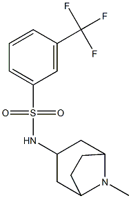 N1-(8-methyl-8-azabicyclo[3.2.1]oct-3-yl)-3-(trifluoromethyl)benzene-1-sulfonamide 结构式