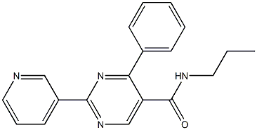 4-phenyl-N-propyl-2-(3-pyridinyl)-5-pyrimidinecarboxamide 结构式