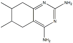 6,7-dimethyl-5,6,7,8-tetrahydroquinazoline-2,4-diamine 结构式