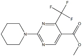 methyl 2-piperidino-4-(trifluoromethyl)pyrimidine-5-carboxylate 结构式