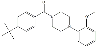 [4-(tert-butyl)phenyl][4-(2-methoxyphenyl)piperazino]methanone 结构式
