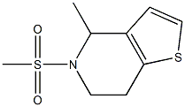 4-methyl-5-(methylsulfonyl)-4,5,6,7-tetrahydrothieno[3,2-c]pyridine 结构式