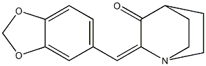 2-(1,3-benzodioxol-5-ylmethylidene)quinuclidin-3-one 结构式