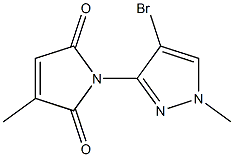 1-(4-bromo-1-methyl-1H-pyrazol-3-yl)-3-methyl-1H-pyrrole-2,5-dione 结构式