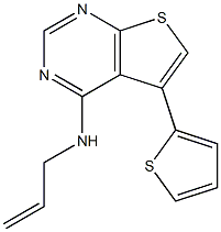 N4-allyl-5-(2-thienyl)thieno[2,3-d]pyrimidin-4-amine 结构式