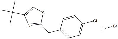 4-(tert-butyl)-2-(4-chlorobenzyl)-1,3-thiazole hydrobromide 结构式