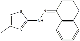 1,2,3,4-tetrahydronaphthalen-1-one 1-(4-methyl-1,3-thiazol-2-yl)hydrazone 结构式
