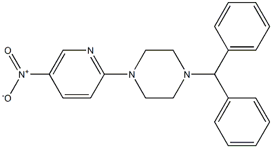 1-benzhydryl-4-(5-nitro-2-pyridinyl)piperazine 结构式