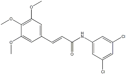 (E)-N-(3,5-dichlorophenyl)-3-(3,4,5-trimethoxyphenyl)-2-propenamide 结构式