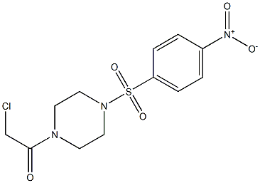 1-(chloroacetyl)-4-[(4-nitrophenyl)sulfonyl]piperazine 结构式