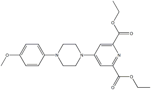 diethyl 4-[4-(4-methoxyphenyl)piperazino]-2,6-pyridinedicarboxylate 结构式