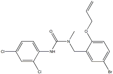 N-[2-(allyloxy)-5-bromobenzyl]-N'-(2,4-dichlorophenyl)-N-methylurea 结构式