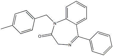 1-(4-methylbenzyl)-5-phenyl-1,3-dihydro-2H-1,4-benzodiazepin-2-one 结构式