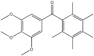 (2,3,4,5,6-pentamethylphenyl)(3,4,5-trimethoxyphenyl)methanone 结构式