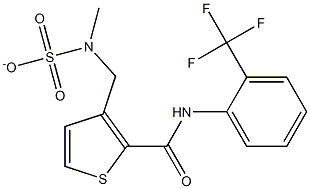 N,N-dimethyl(2-{[2-(trifluoromethyl)anilino]carbonyl}-3-thienyl)sulfamate 结构式