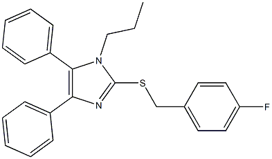 4,5-diphenyl-1-propyl-1H-imidazol-2-yl 4-fluorobenzyl sulfide 结构式