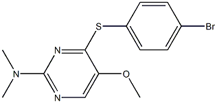 4-[(4-bromophenyl)sulfanyl]-5-methoxy-N,N-dimethyl-2-pyrimidinamine 结构式