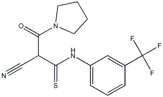 N1-[3-(trifluoromethyl)phenyl]-2-cyano-3-oxo-3-tetrahydro-1H-pyrrol-1-ylpropanethioamide 结构式