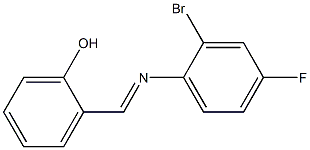 2-{[(2-bromo-4-fluorophenyl)imino]methyl}phenol 结构式