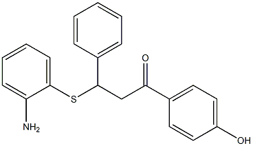 3-[(2-aminophenyl)thio]-1-(4-hydroxyphenyl)-3-phenylpropan-1-one 结构式