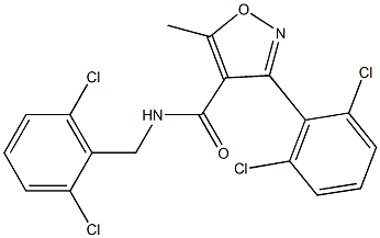 N4-(2,6-dichlorobenzyl)-3-(2,6-dichlorophenyl)-5-methylisoxazole-4-carboxamide 结构式