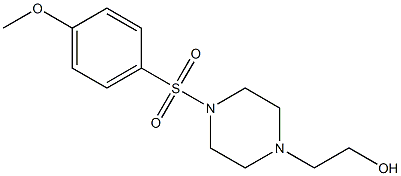 2-{4-[(4-methoxyphenyl)sulfonyl]piperazino}-1-ethanol 结构式