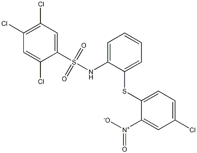 N1-{2-[(4-chloro-2-nitrophenyl)thio]phenyl}-2,4,5-trichlorobenzene-1-sulfonamide 结构式