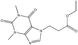 ethyl 3-(1,3-dimethyl-2,6-dioxo-2,3,6,7-tetrahydro-1H-purin-7-yl)propanoate 结构式