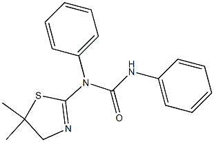 N-(5,5-dimethyl-4,5-dihydro-1,3-thiazol-2-yl)-N,N'-diphenylurea 结构式