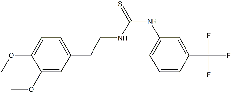 N-(3,4-dimethoxyphenethyl)-N'-[3-(trifluoromethyl)phenyl]thiourea 结构式
