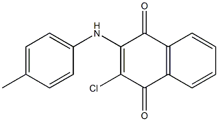2-chloro-3-(4-toluidino)-1,4-dihydronaphthalene-1,4-dione 结构式