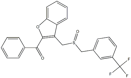 phenyl[3-({[3-(trifluoromethyl)benzyl]sulfinyl}methyl)-1-benzofuran-2-yl]methanone 结构式