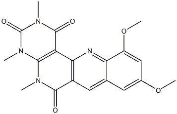 9,11-dimethoxy-2,4,5-trimethyl-1,2,3,4,5,6-hexahydrobenzo[b]pyrimido[4,5-h][1,6]naphthyridine-1,3,6-trione 结构式