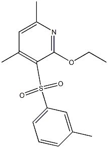 2-ethoxy-4,6-dimethyl-3-[(3-methylphenyl)sulfonyl]pyridine 结构式