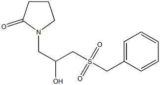 1-[3-(benzylsulfonyl)-2-hydroxypropyl]-2-pyrrolidinone 结构式