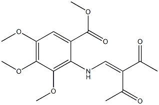 methyl 2-[(2-acetyl-3-oxobut-1-enyl)amino]-3,4,5-trimethoxybenzoate 结构式