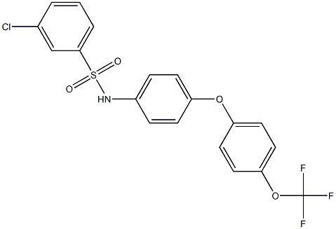 N1-{4-[4-(trifluoromethoxy)phenoxy]phenyl}-3-chlorobenzene-1-sulfonamide 结构式