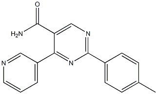 2-(4-methylphenyl)-4-(3-pyridinyl)-5-pyrimidinecarboxamide 结构式