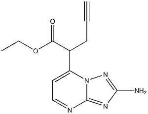 ethyl 2-(2-amino[1,2,4]triazolo[1,5-a]pyrimidin-7-yl)-4-pentynoate 结构式