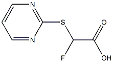 2-fluoro-2-(2-pyrimidinylsulfanyl)acetic acid 结构式