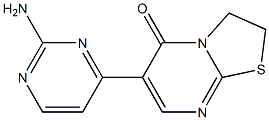 6-(2-amino-4-pyrimidinyl)-2,3-dihydro-5H-[1,3]thiazolo[3,2-a]pyrimidin-5-one 结构式