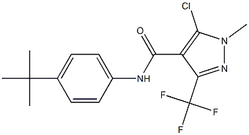 N4-[4-(tert-butyl)phenyl]-5-chloro-1-methyl-3-(trifluoromethyl)-1H-pyrazole-4-carboxamide 结构式