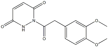 1-[2-(3,4-dimethoxyphenyl)acetyl]-1,2,3,6-tetrahydropyridazine-3,6-dione 结构式