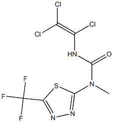 N-methyl-N'-(1,2,2-trichlorovinyl)-N-[5-(trifluoromethyl)-1,3,4-thiadiazol- 2-yl]urea 结构式