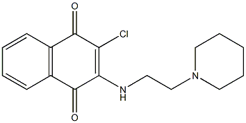 2-chloro-3-[(2-piperidinoethyl)amino]naphthoquinone 结构式