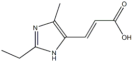 (E)-3-(2-ethyl-4-methyl-1H-imidazol-5-yl)acrylic acid 结构式