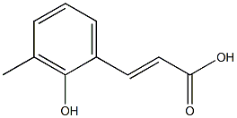 (E)-3-(2-hydroxy-3-methylphenyl)acrylic acid 结构式