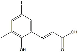 (E)-3-(2-hydroxy-5-iodo-3-methylphenyl)acrylic acid 结构式
