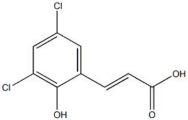 (E)-3-(3,5-dichloro-2-hydroxyphenyl)acrylic acid 结构式