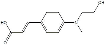 (E)-3-(4-(N-(2-hydroxyethyl)-N-methylamino)phenyl)acrylic acid 结构式